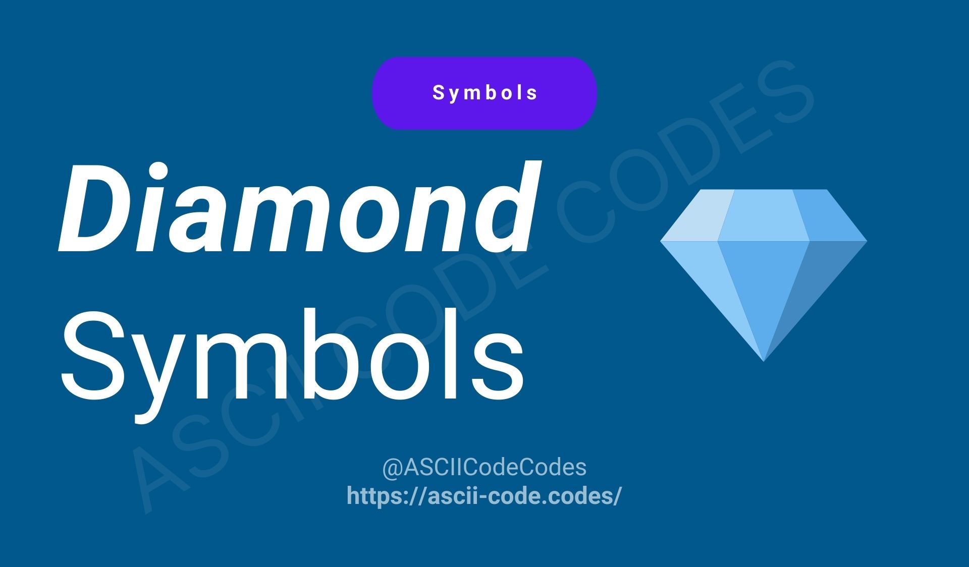 Complete List of Diamond Symbols